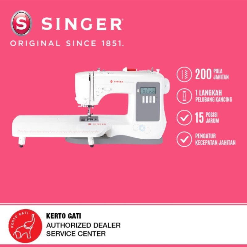 Mesin Jahit Portable Singer 7640 - Mesin Jahit Modern dengan 200 Pola Jahitan