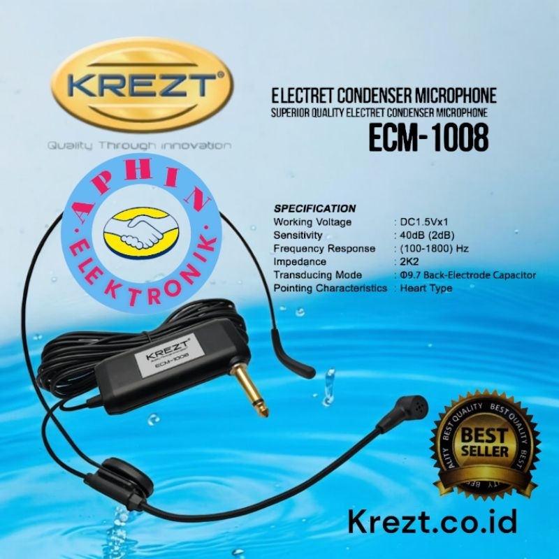 Mic Headset kabel Krezt ECM-1008 mic headset Krezt Original Mic bando