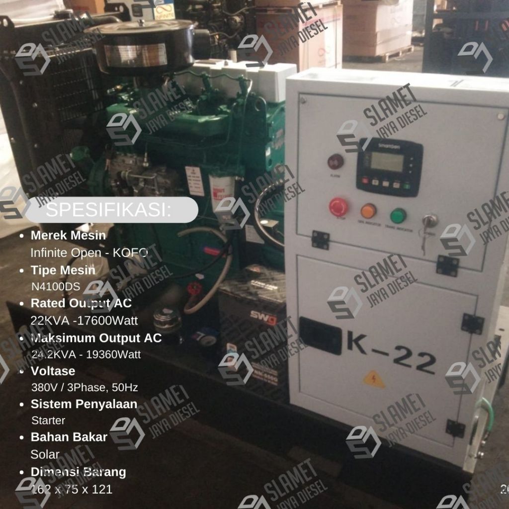 Genset Open Infinite Kofo 22KVA - 20000WATT
