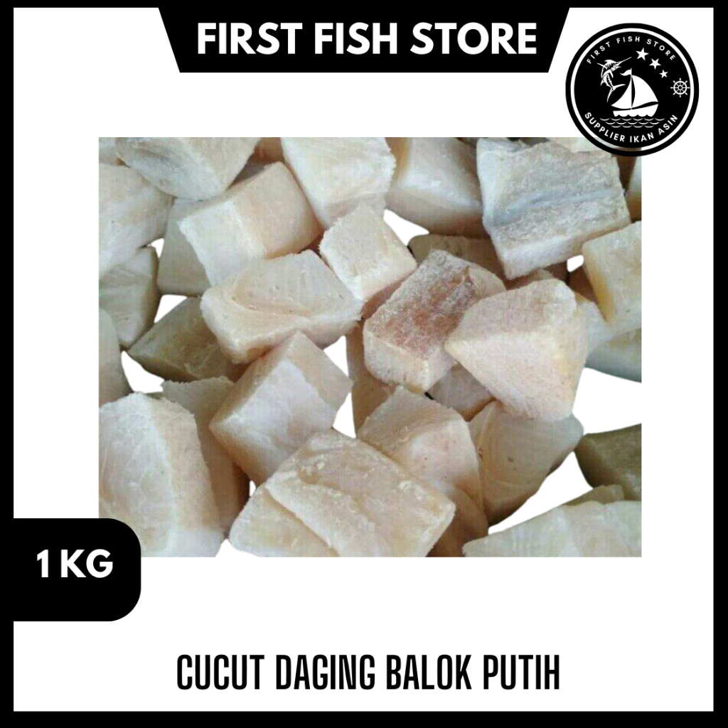 

Cucut Daging Balok Putih Premium 1Kg - Citarasa Asin Terbaik