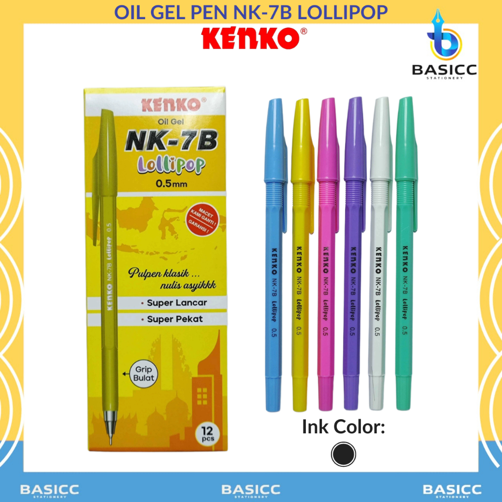 

Kenko Oil Gel Pen Lollipop NK-7B 0.5mm | @ 1 Pen