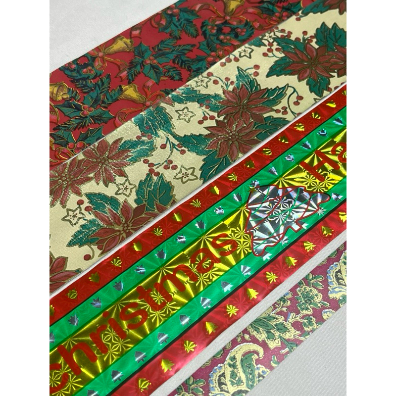 

[SALE](5 METER) PITA KERTAS PITA PLASTIK MOTIF NATAL MERRY CHRISTMAS & HAPPY NEW YEAR LEBAR 6 CM PITA MOTIF LUCU SALE STOCK