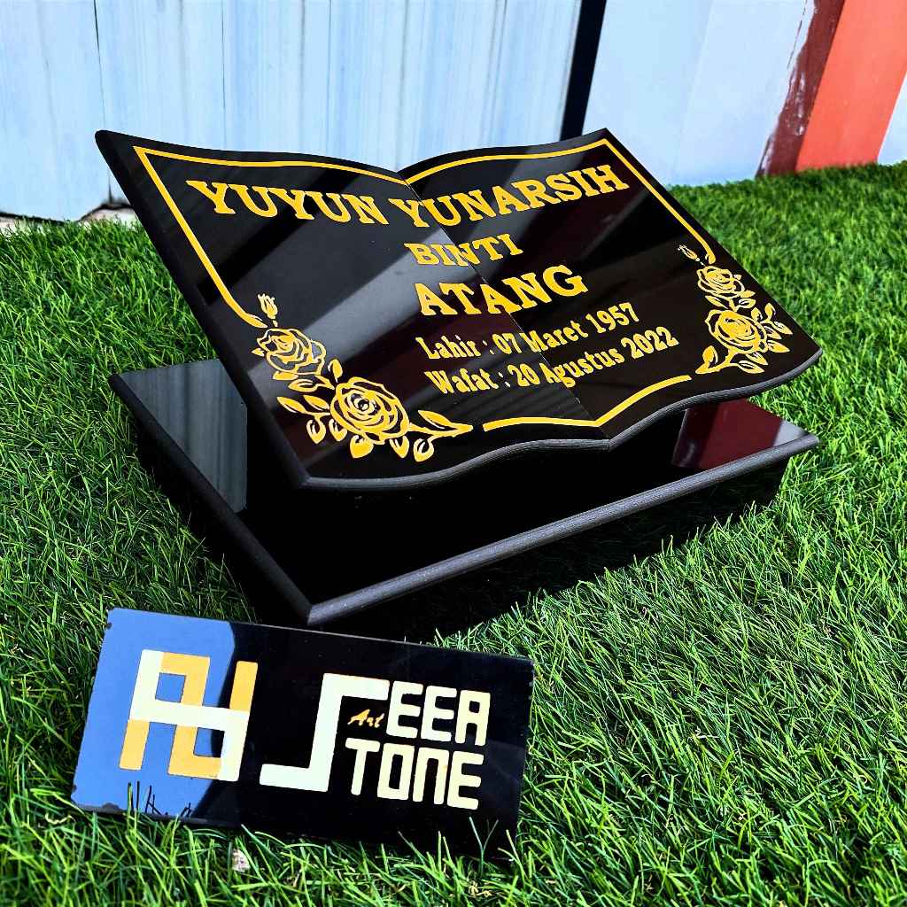 SEEA - BATU NISAN MAKAM TERMURAH MODEL BUKU 20X30 TERBARU BERKUALITAS FULL GRANIT TILE