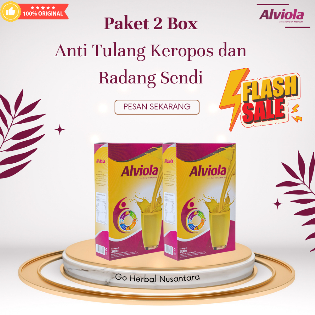 

Paket 2 Box Alviola Susu Kambing Etawa Bantu Atasi Masalah Nyeri Sendi Pegal Linu Nyeri Tulang Rematik Kesemutan Radang Sendi