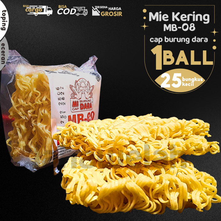 

Mie MB-08 25pcs (!BALL) Mi Kering Cap Burung dara isi 2keping/pcs by Lahawelah