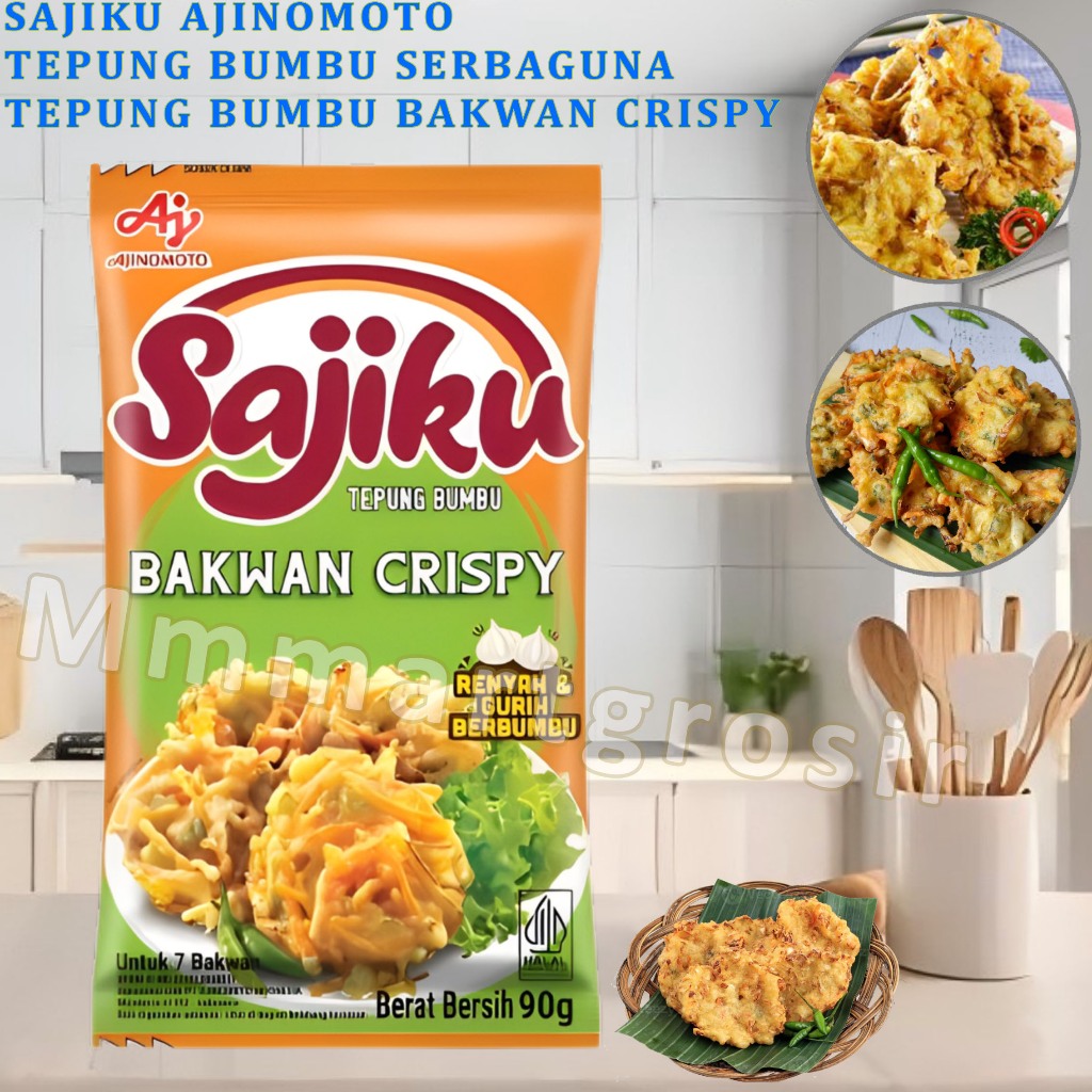 

Sajiku Ajinomoto / Tepung Bumbu Bakwan Crispy / Tepung Bumbu Krispy / 90gr