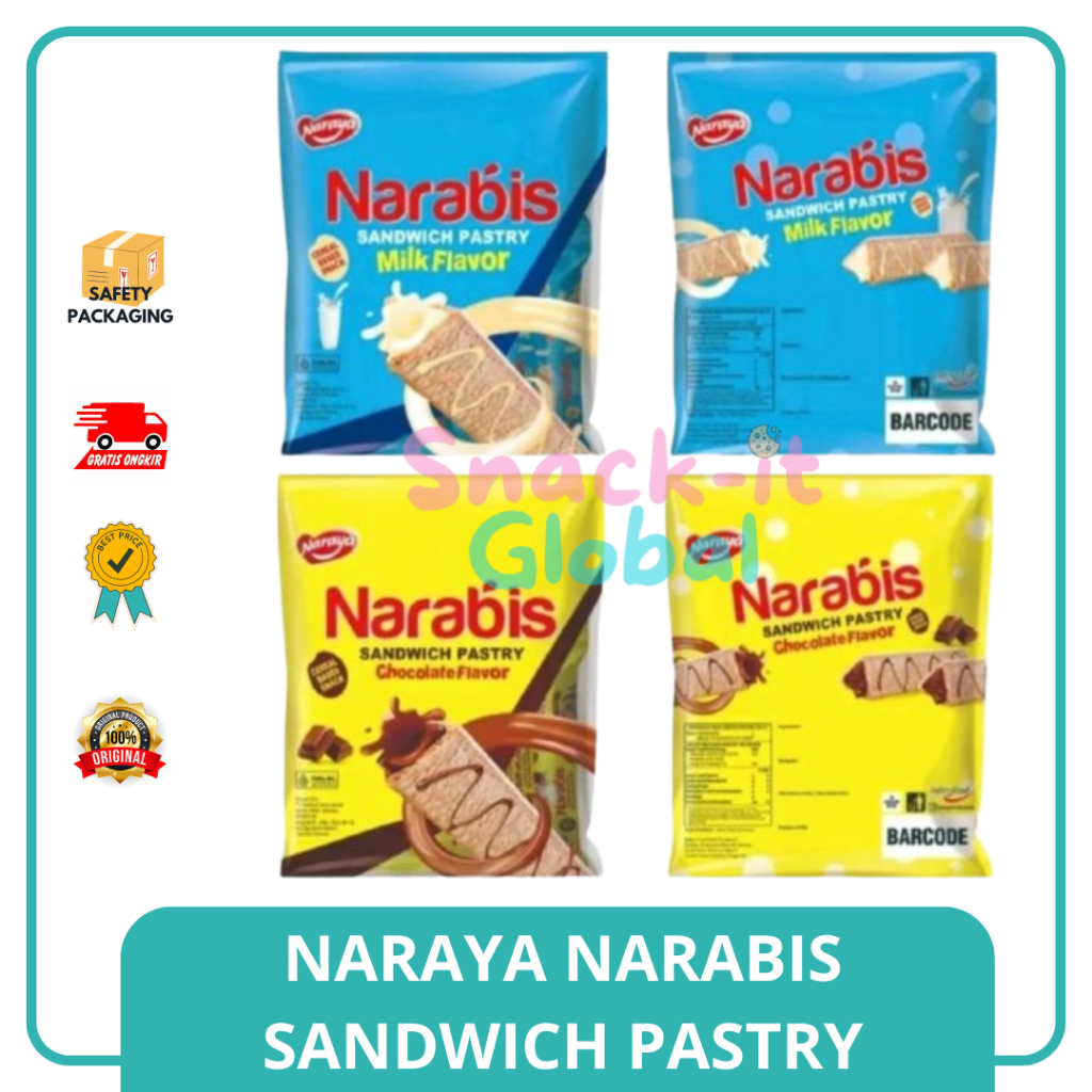 

[GROSIR] Naraya Narabis Sandwich Pastry 240g [Bag] Narabis Sandwich Pastry Chocolate Milk