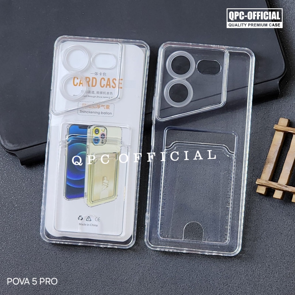 Tecno Pova 5 Tecno Pova 5 Pro Card Case Bening Slot Kartu Case Tecno Pova 5 Tecno Pova 5 Pro