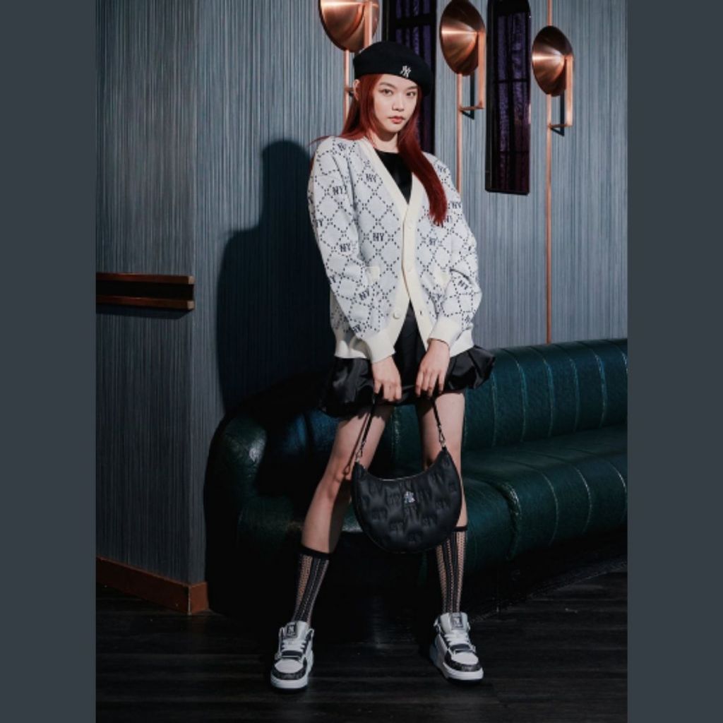 OPPAKORID - MLB Classic Monogram Embossed Cross type Hobo Bag NY Yankees