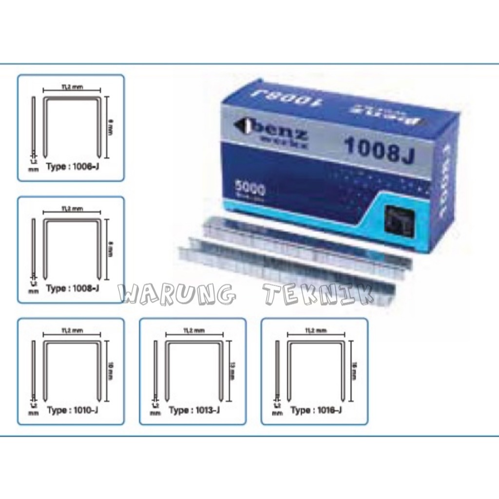 

BENZ STAPLES NAILS J SERIES - Isi Staples Untuk Mesin Tembak 1022J