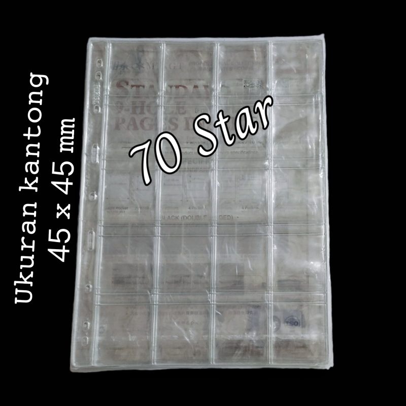 Refil Koin 20 kantong Mingt, isi 5 Lembar Refil tempat penyimpanan koin