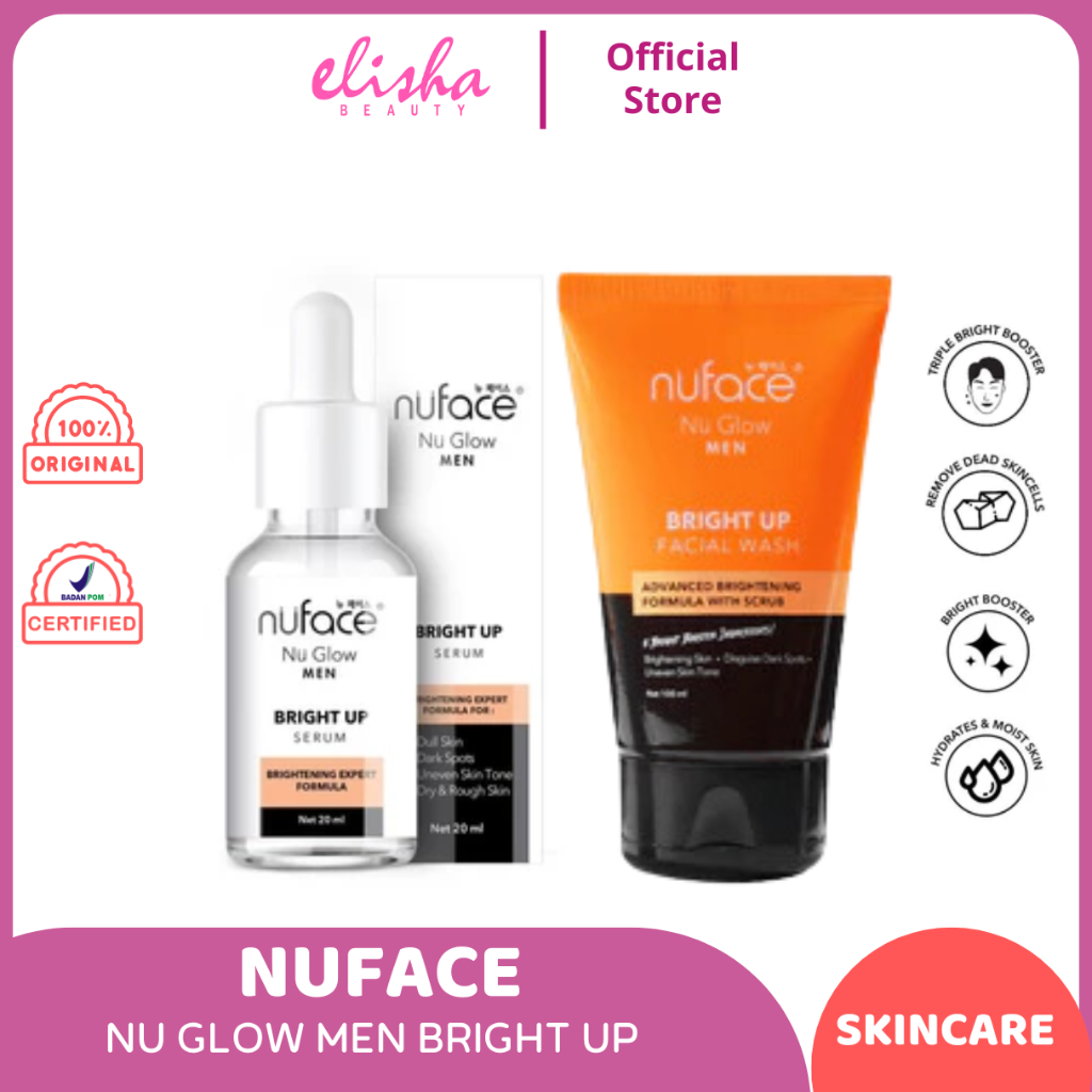 Nuface Nu Glow Men Bright Up Skincare [Facial Wash + Serum]
