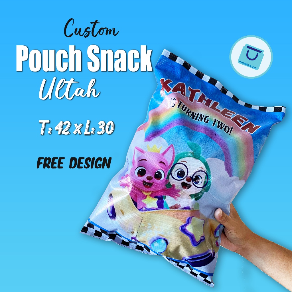 

POUCH SNACK Souvenir Ulangtahun Hajatan Tedhak Sinten UK 42 X 30 bisa Custom Nama dan Free Design