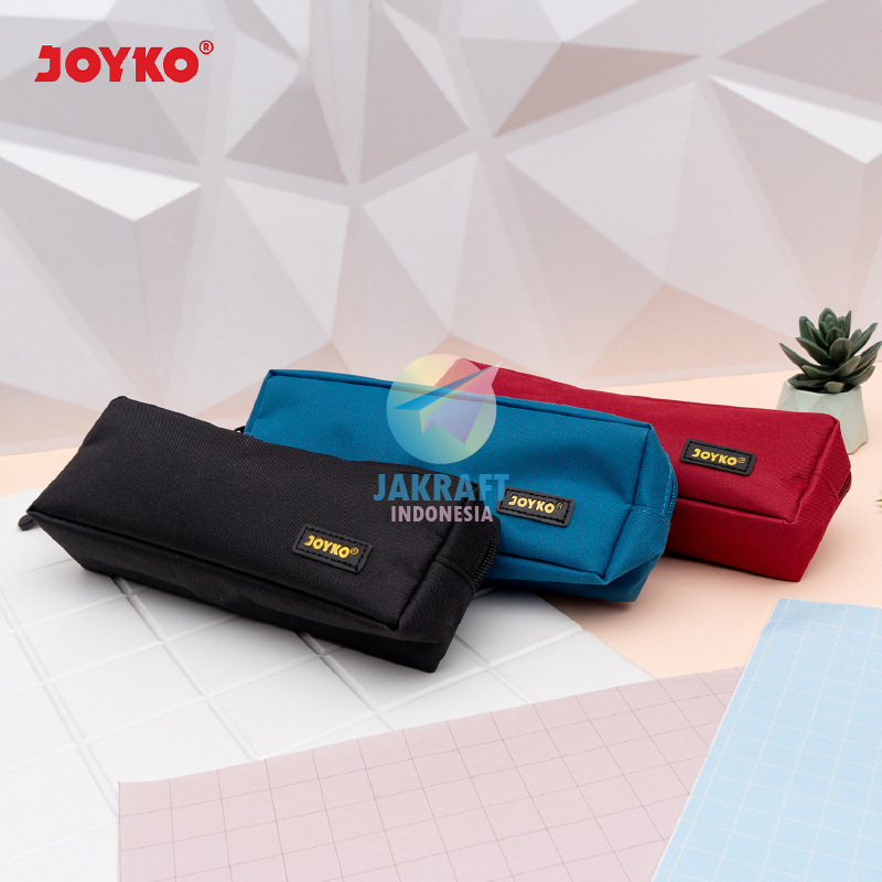 

(1 Pcs) Tempat Pensil Kain Zipper JOYKO PC-5016 Pen Pencil Spidol Creative Soft Case Hitam Black / Biru Blue / Merah Red