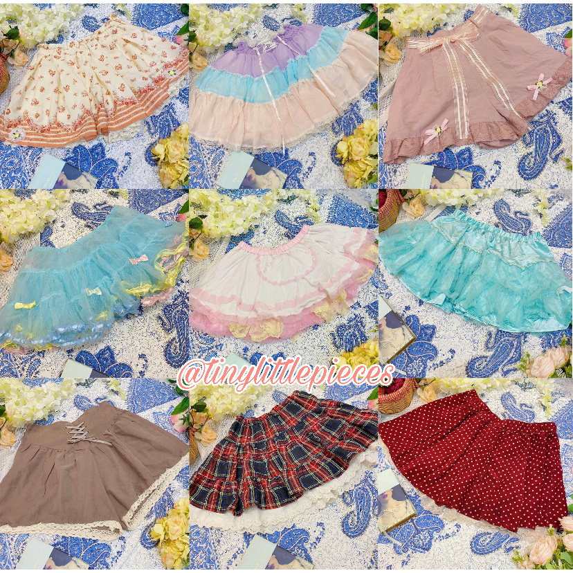 Skort/Shorts/Skirt Rok & Celana Pendek Liz lisa Body Line Kawaii Coquette Cottagecore Fairycore Y2K