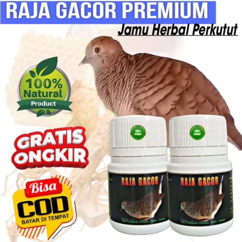 JAMU PERKUTUT RAJA GACOR PREMIUM ISI 100 BUTIR obat malas bunyi nutrobird crystal pil APBN jos jpj k