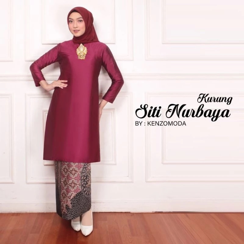 Baju Kurung Siti Nurbaya Kebaya Tafeta Baju Kurung Malaysia Polos