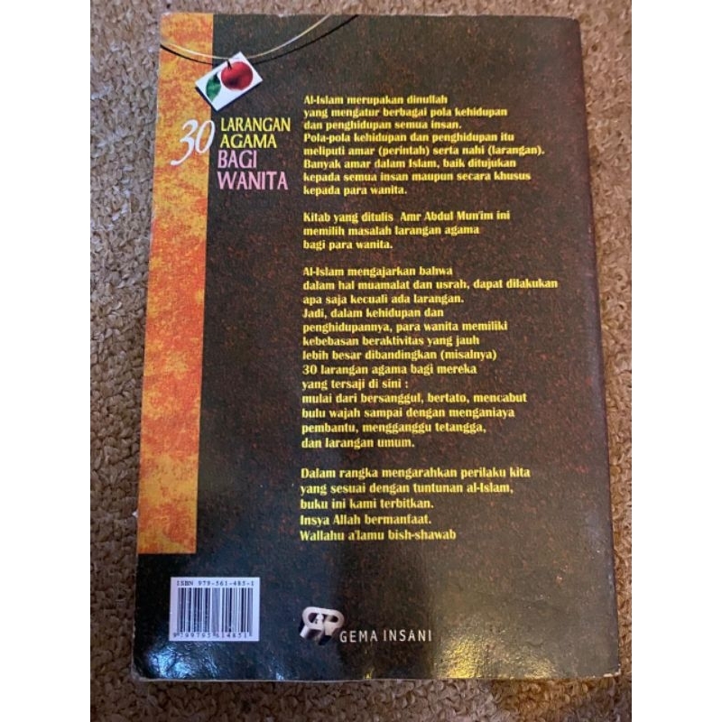BUKU 30 LARANGAN BAGI WANITA
