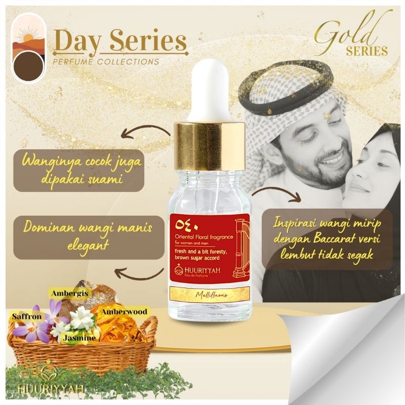 Huuriyyah Day Perfume Gold Series - Mellifluous Parfum Istri Saleha Non Alkohol