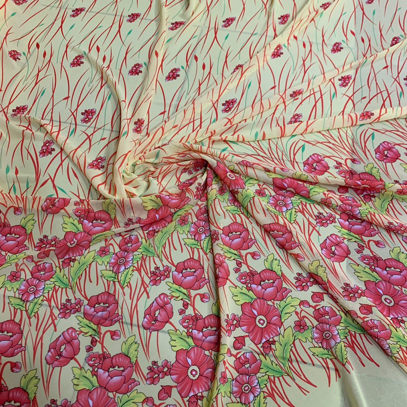 kain ceruty motif bunga - kain sifon motif - kain ceruty - kain gamis ceruty bunga - kain chiffon mo