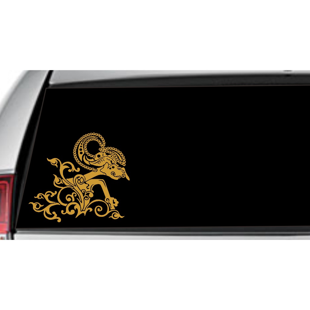 Sticker Cutting Wayang Arjuna kaca samping kaca belakang