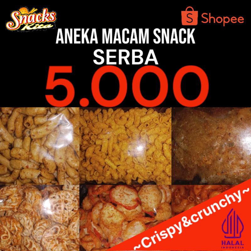 

(SNACKKITA88)Aneka snack serba 5.000/Cemilanna 5.000 bebas pilih/makanan ringan serba 5.000