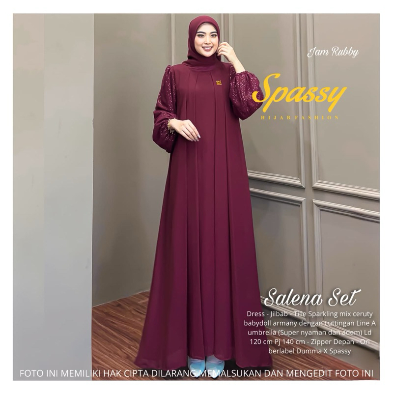 selena set spassy / gamis spasy / gamis remaja / original spassy