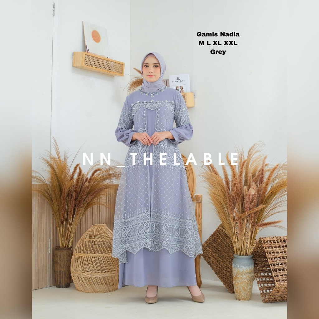 Nadia Dress / Gamis Terbaru / Gamis Pesta / Seragaman