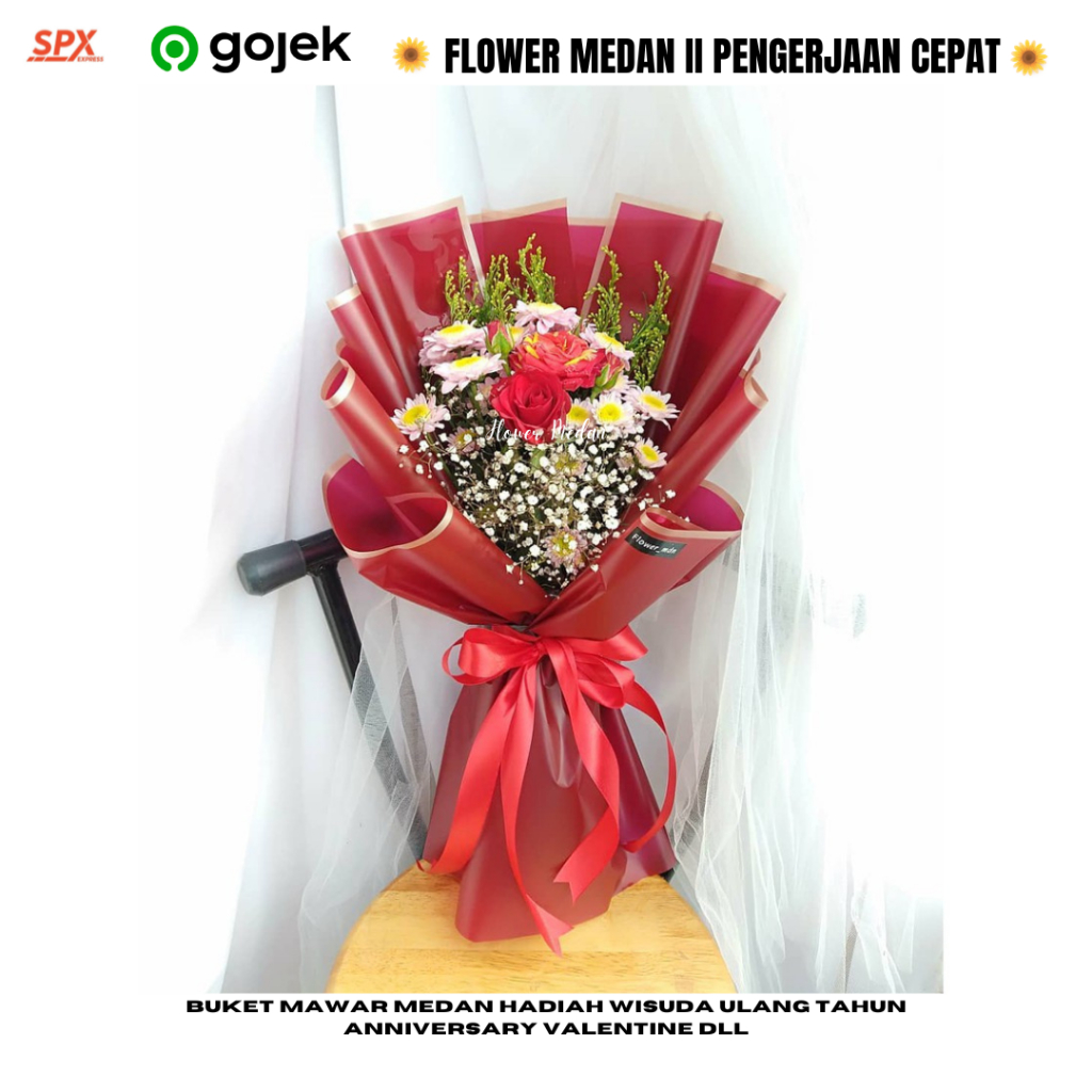 flower medan buket bunga asli wisuda | fresh flower hand bouquet | buket lamaran | hand bouquet wisu