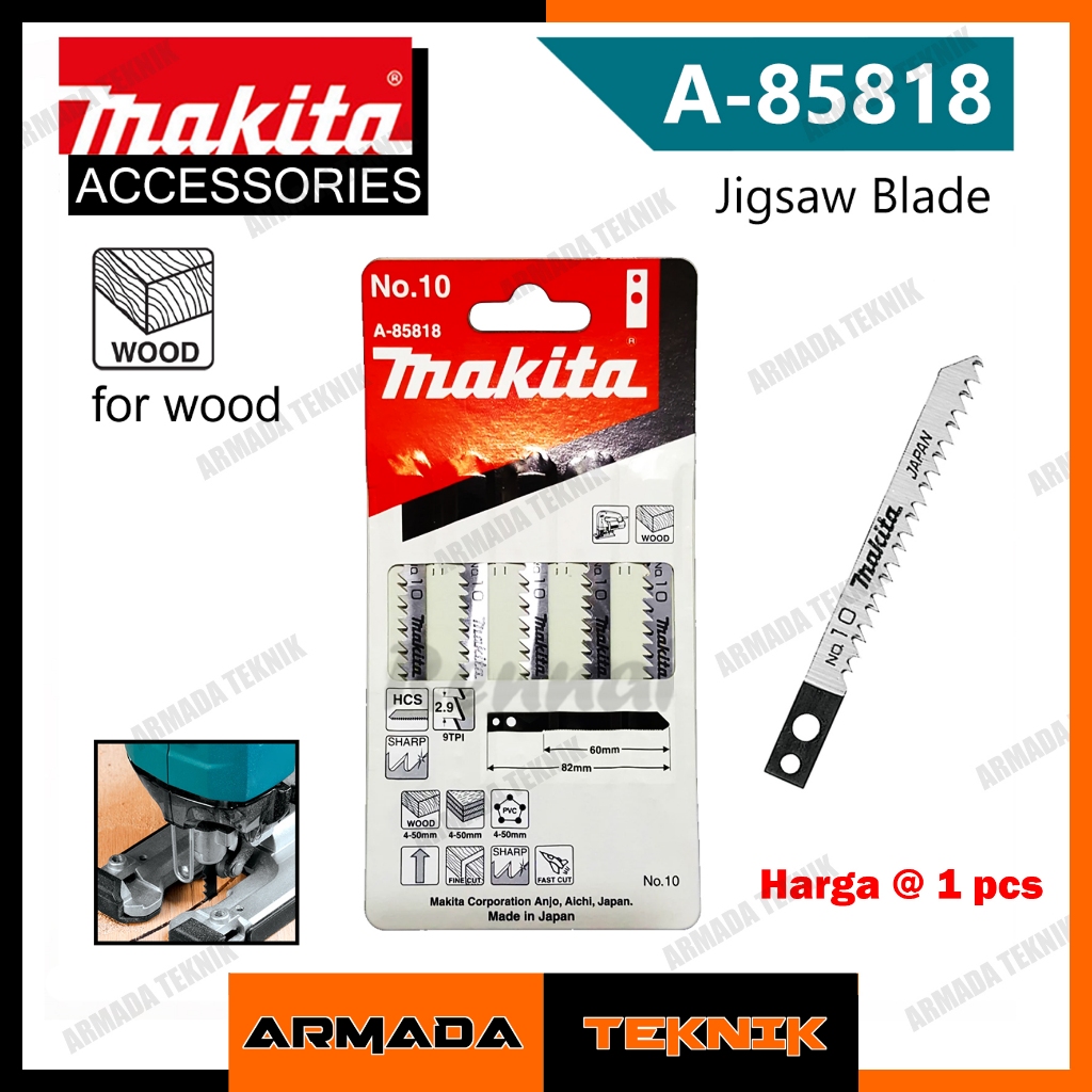 Mata Jig Saw MAKITA No.10 Pisau Gergaji Triplek Kayu Jigsaw Blade
