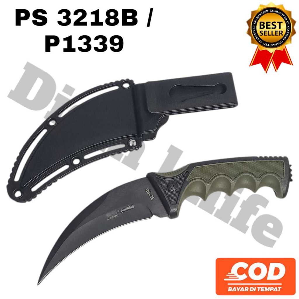 pisau columbia P1339, pisau columbia 3218B, pisau survival kit, pisau carambit columbia