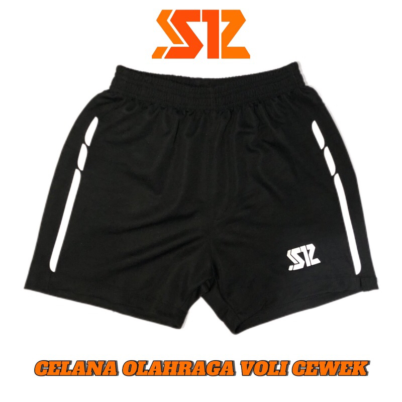 celana kolor olahraga pendek voli voley volly wanita cewek belah pinggir ss12 sport midnight line se