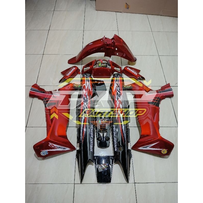 BODY HALUS FIZR FULLSET MODEL CUSTOM 125Z SPAKBOR 125Z MERAH CANDY HITAM FIZR