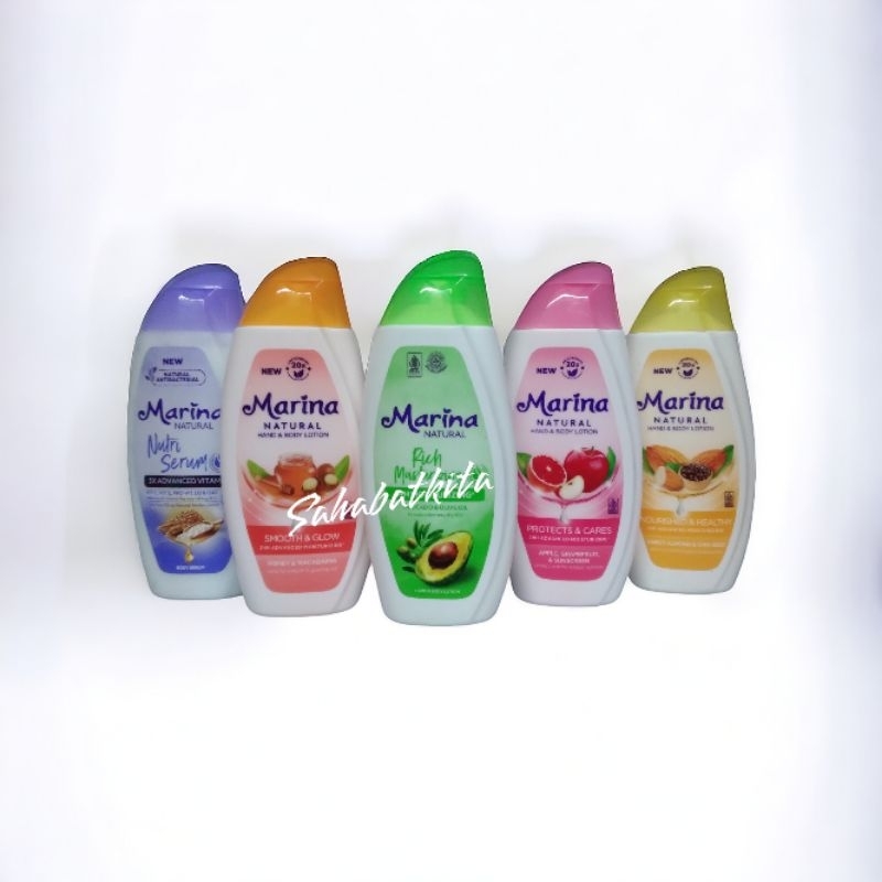 Hand & Body Lotion Marina Natural Ukuran 95 mL (Kecil)