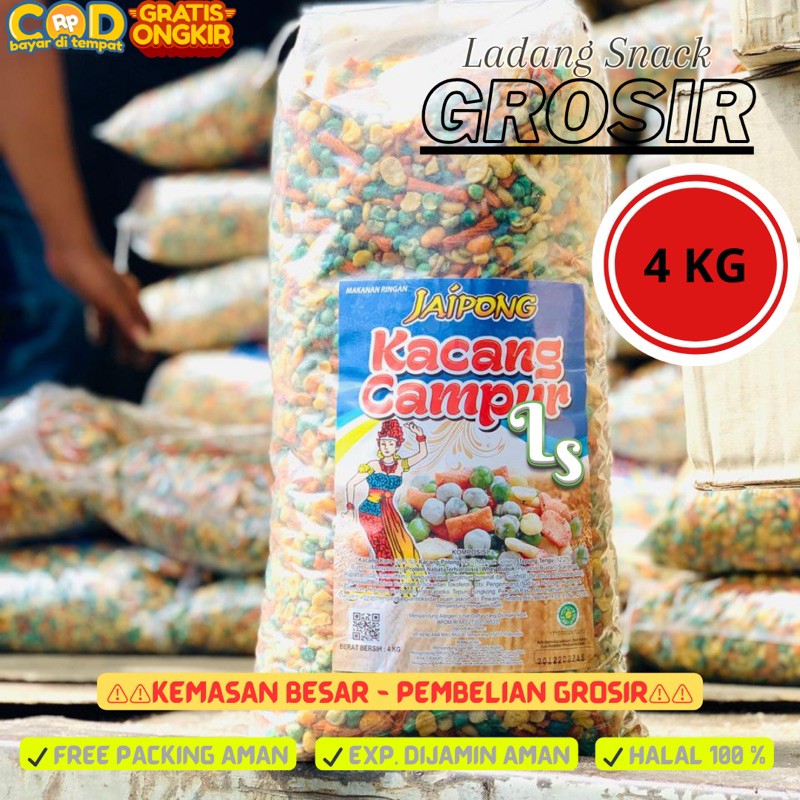 

[GROSIR][4 KG] JAIPONG KACANG CAMPUR / KACANG CAMPUR RENYAH ENAK RAPUH/ KACANG CAMPUR WARNA WARNI / KACANG JAIPONG / KACANG DISTRIBUTOR PEKANBARU / LADANG SNACK PEKANBARU / LS PKU / DISTRIBUTOR KACANG PKU
