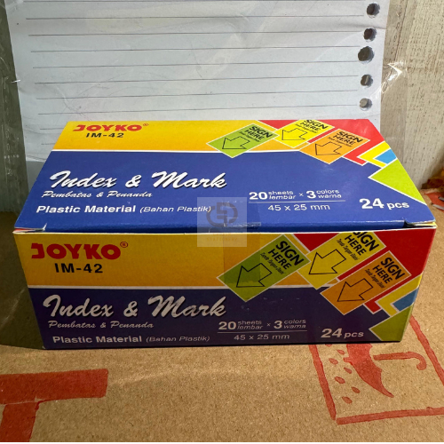 

(1 BOX / 24 PCS) Index & Mark Penanda Pembatas Joyko IM-42 Plastik