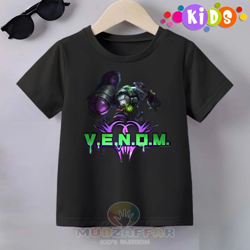BAJU KAOS ANAK VENOM SQUAD GROCK KARAKTER MLBB