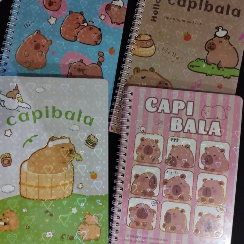

buku tulis spiral capybara
