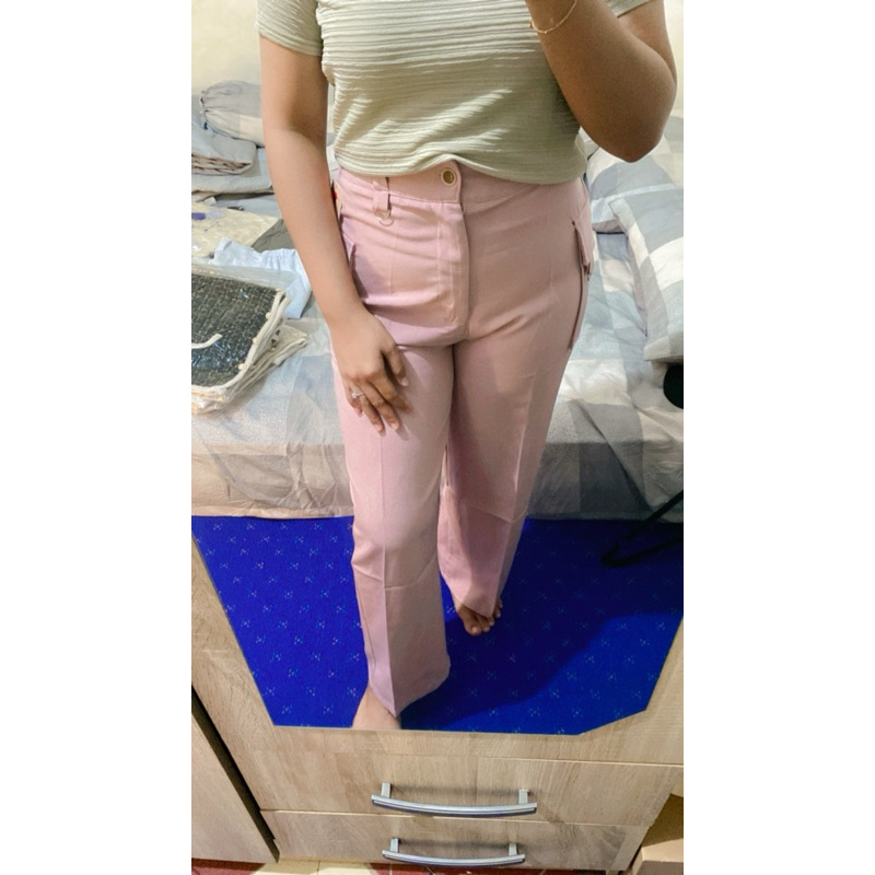 Celana highwaist/celana wanita/celana kain/ celana kekinian/celana kulot