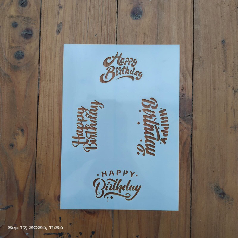 

Stencil Happy Birthday Selamat Ulang Tahun A5
