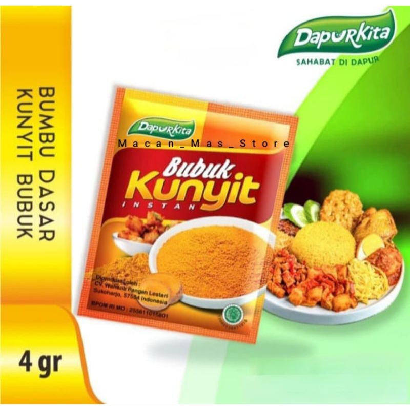 

DAPUR KITA KUNYIT BUBUK KEMASAN 12 X 4GR