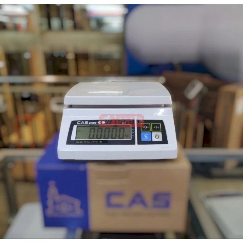 Timbangan meja digital CAS SW 1A single display kapasitas 30 kg x 1 gram garansi service dan sparepa