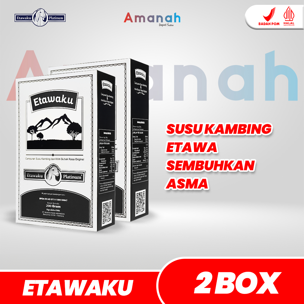

Etawaku Platinum 2 Box Susu Kambing Etawa Sembuhkan Asma 200g