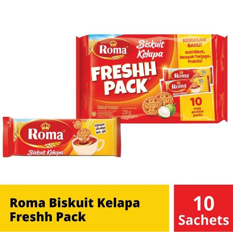 

[Kalimantan] ROMA Biskuit Kelapa Fresh Pack 230g