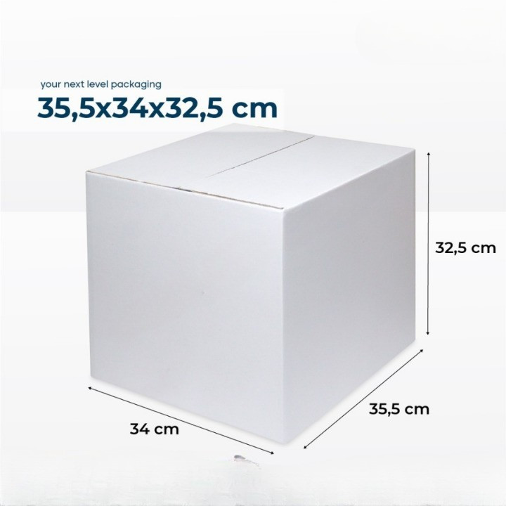 

Kardus Hampers Putih Polos 35x34x32 Cm Box Packing Barang Single Wall Dus Parcel Oleh-Oleh Packaging