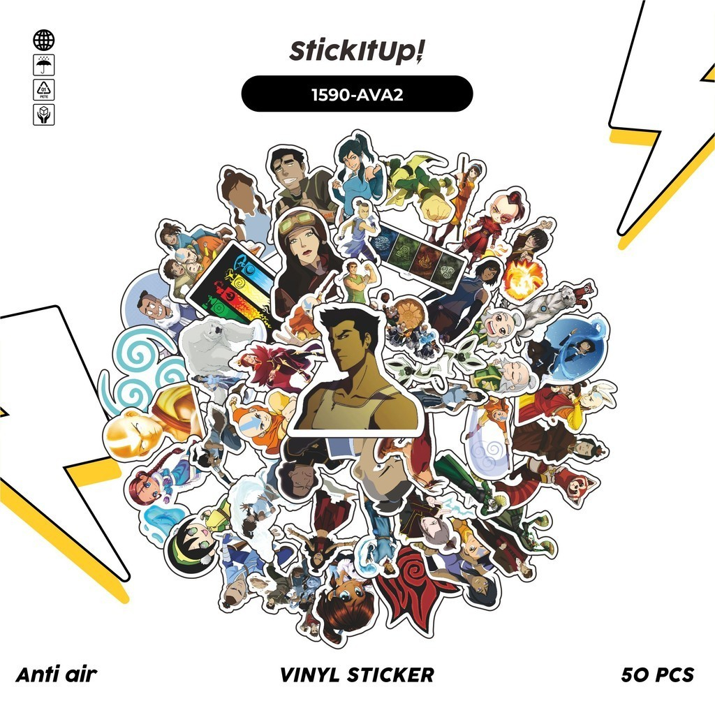 

COD✨ 100 Pcs Stiker Pack NICKELODEON SERIES AVATAR BENDER CHARACTER MIX 02 Lucu Aesthetic Vynil Waterproof untuk Freebies Sticker Buku Journal Casing HP Laptop