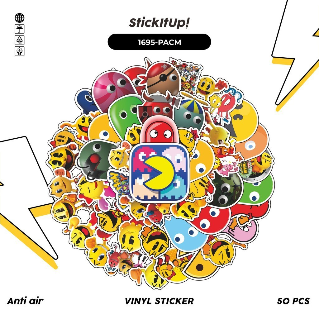 

COD✨ 100 Pcs Stiker Pack GAME SERIES PACMAN Lucu Aesthetic Vynil Waterproof untuk Freebies Sticker Buku Journal Casing HP Laptop