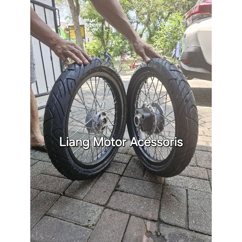 Wheelset Ban Velg Tromol Set Jari2 - Honda CB 100 / CB 125 / GL 100 / GL 125 / CG 100 / CG 125