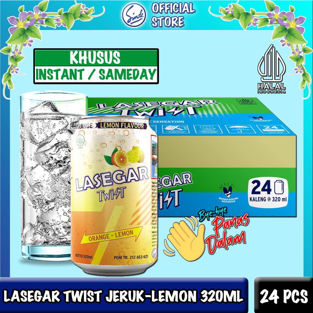 

INSTANT / SAMEDAY - Carton: Lasegar Twist 320ml Jeruk-Lemon