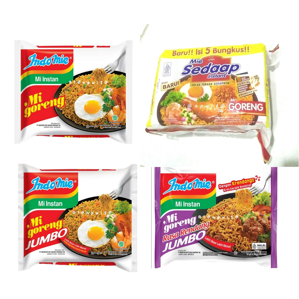 

Mie Goreng Instan Paket isi 5 pcs mi instan 90gr Indomie Rendang Jumbo